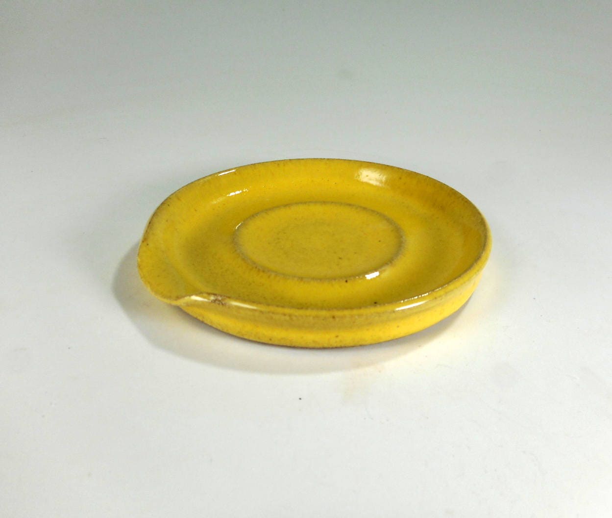 Pottery large spoon rest ceramic spoon holder dish stoneware