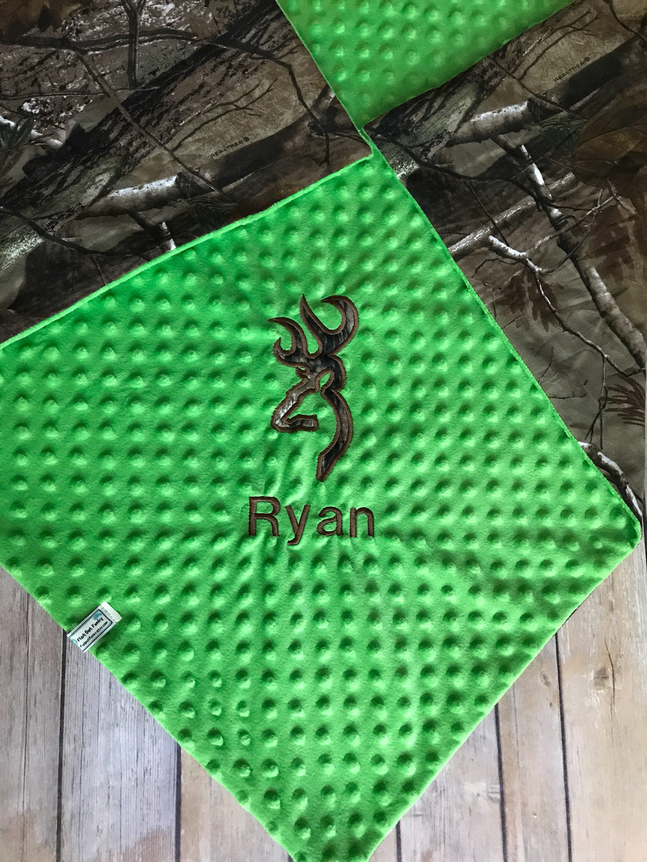 Baby Boy Personalized Blanket Hunting Baby Blanket Deer