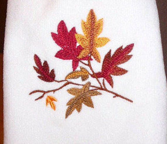 Autumn Fingertip Towel Fall Leaves