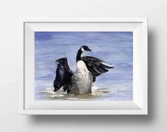 Goose - Original Watercolor Painting - 8 x 11 inches