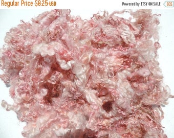 ON SALE Bubble Gum Coopworth Sheep Locks 3-5 Inches So Soft 1 Ounce Doll Hair Felting Spinning