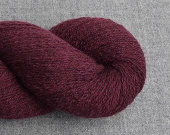 Reclaimed Cashmere Yarn, Lace Weight, Burgundy, Lot 040717