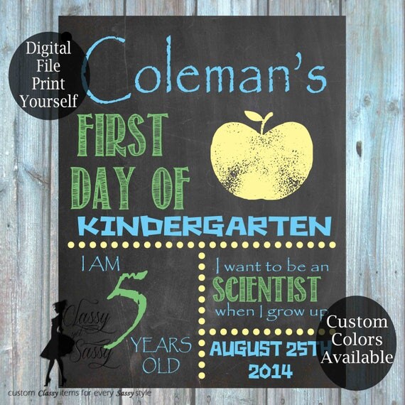 First Day Of School Chalkboard Sign 170