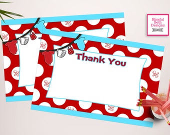 SEUSS THANK YOU Dr. Seuss Printable Thank You Notes, Instant Download, Instant Dr. Seuss Thank You Note, Thank You Note, Dr. Seuss Note