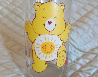 1983 Care Bears, Funshine Bear, Pizza Hut Glass