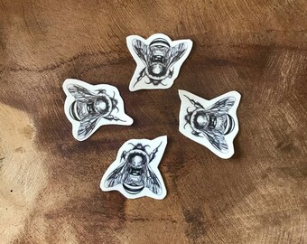 Bee Temporary Tattoo - Finger Tattoo - Bee Tattoo - Black and White Bee Tattoo - Pretty Bee Accessory For Any Occassion