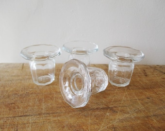 4 vintage french glass inkwells, Inkwell, Paris, Encrier en verre, Collection, Desk Office, Bureau écolier, Antique home decor, 1930