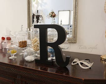 12" Wooden letter, shelf decoration, freestanding home decoration