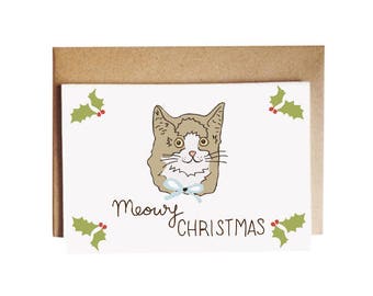 Cat christmas puns | Etsy