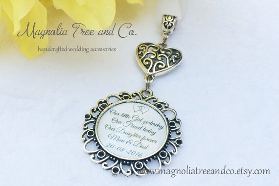 Bridal Bouquet Charm, Wedding, Memorial Charm, Pendant, Custom Photo, Our Daughter, Bride Gift, Bridal Shower, Daughter Gift, (BC013) Il_570xn