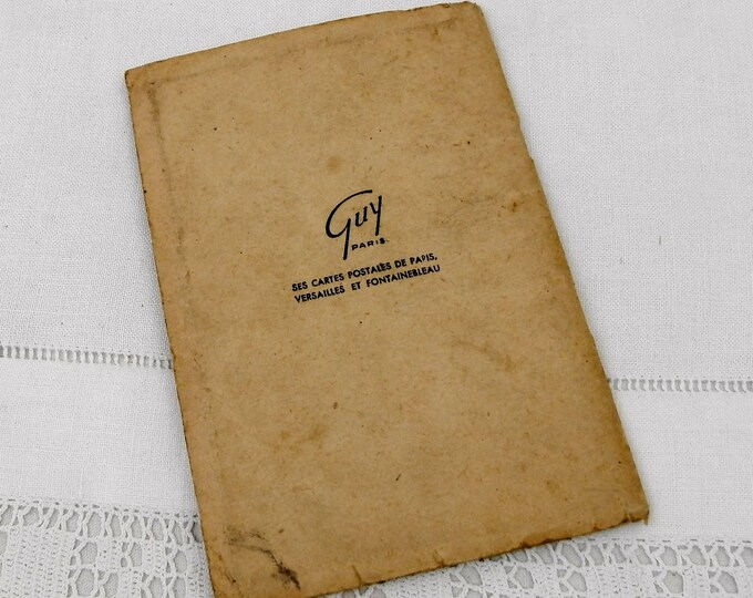 Antique French Tourist Street Guide of Paris and Versailles 64 Pages with Colored Map of the Metro Subway, Parisian Vacation Booklet