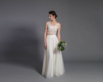 Maxi tulle skirt with pockets - tulle skirt - ecru floor length skirt - ecru maxi skirt, wedding gown, wedding skirt - elegant bridal dress