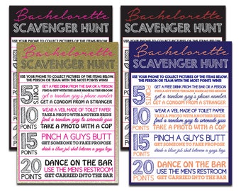 Bachelorette scavenger hunt | Etsy