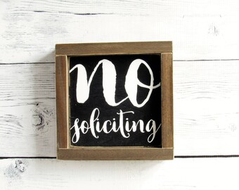 No Soliciting Door Sign | Front Door Sign