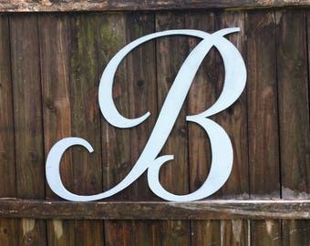 20" Nursery Letters, Door Hanger, Wedding Letters Wall Decor, Sweet Table Decor, Wooden Script Initials, His and Hers Initials
