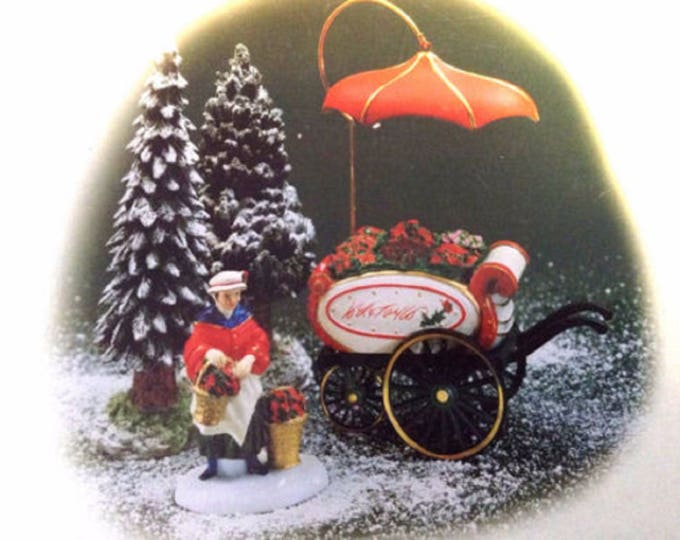Dept 56 Figurine, Lord and Taylor Flower Cart, Heritage Village Collection,Department 56 Accessories, Gift For Her, Christmas Decor