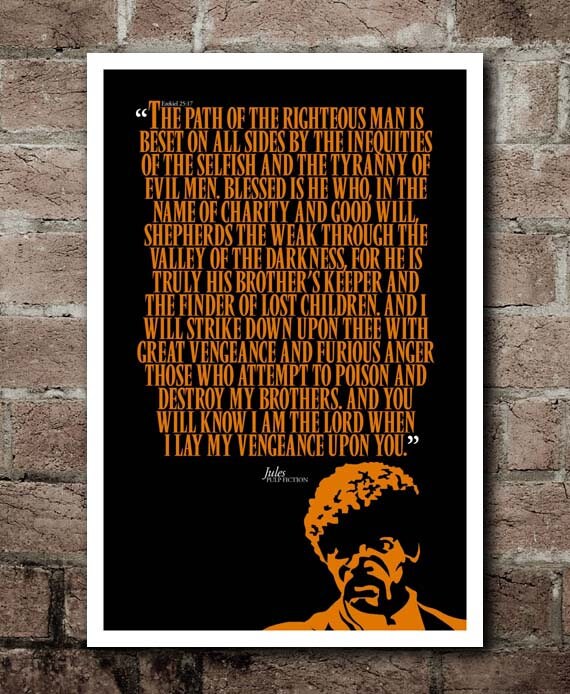 PULP FICTION JULES Quote Poster