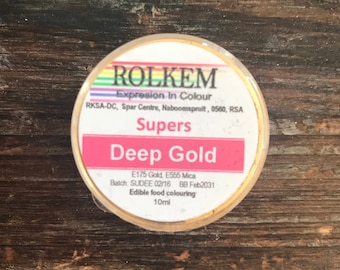 Deep Gold Metallic Luster Hightlighter Dust by Rolkem 10ml