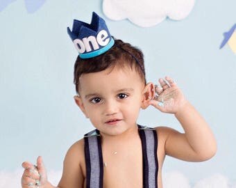 Boy Birthday Crown || Boy Photo Prop || Cake Smash Outfit Boy || 1st Birthday Boy Outfit || Birthday Crown Boy || Boy Birthday Outfit
