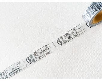 Sunny Sunday - Rosenburg on White 15mm Washi Tape SSG-26