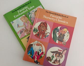 Rand McNally Books of Favorite Nursery Classics and Favorite Enchanted Tales- Hardcover, Illustrated - 1970's