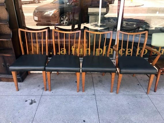 Tiger Oak Mid Century Modern Chairs