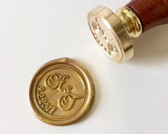Calligraphy initials Wedding Wax Seal Stamp
