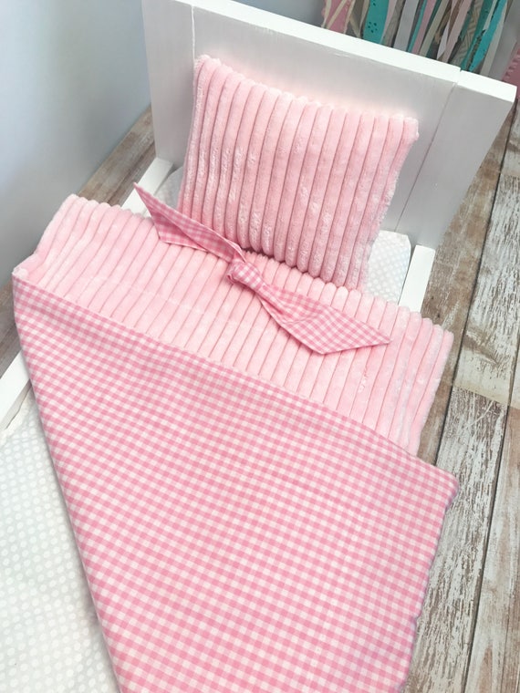 Doll Blanket Fleece Blanket 18 Inch Doll Blanket Pink Fuzzy