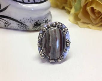 Sarape Agate Sterling Silver Ring