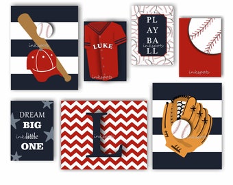 Baseball Art. Baseball Nursery. Baseball Decor. Baseball Wall Art. Baseball Jersey Art. Sports Nursery Art. Dream Big. Choose Colors BB2204