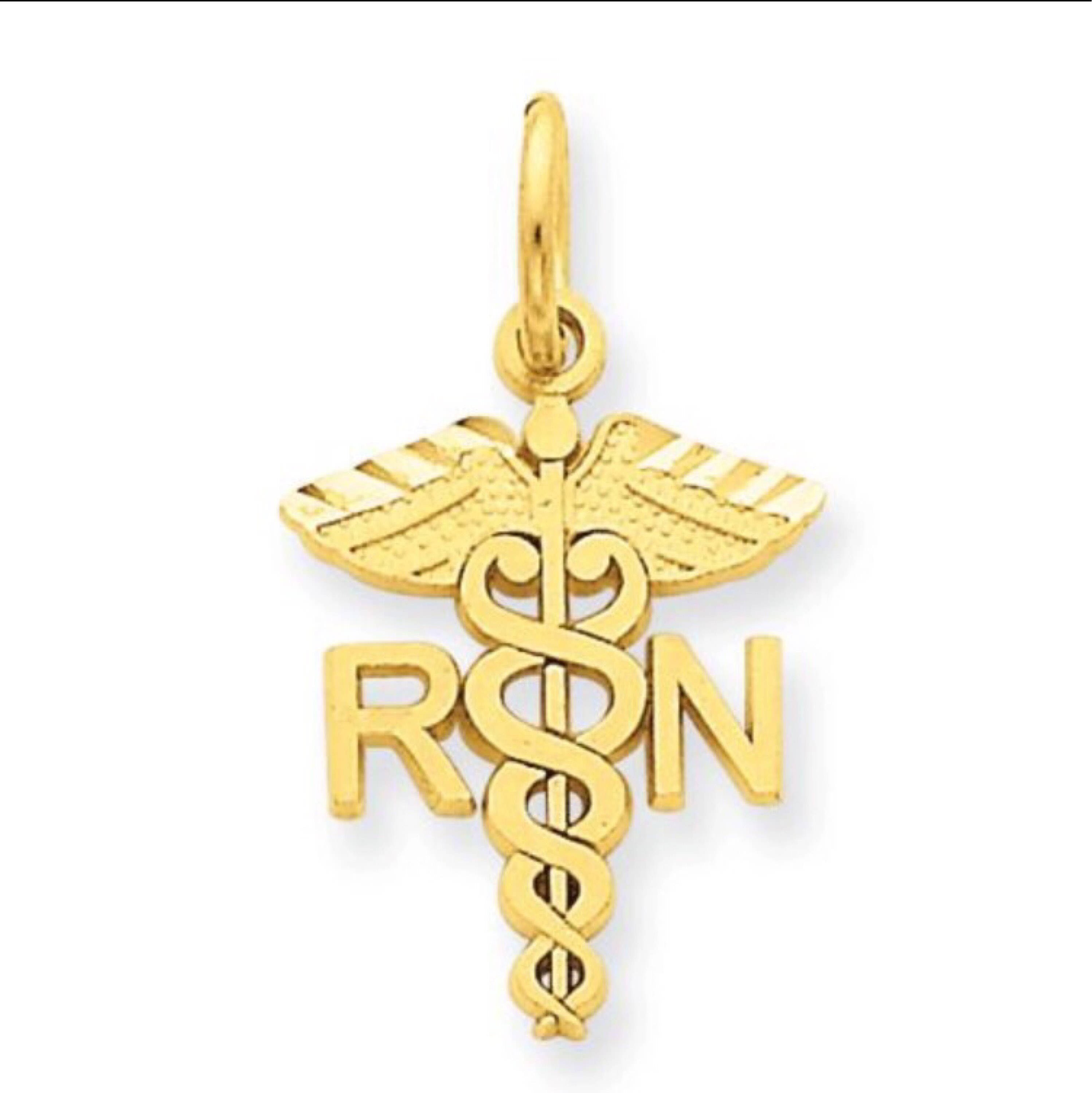 1 RN Caduceus Charm / Registered Nurse Charm from EsmiesCloset on Etsy ...
