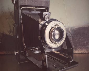 Kodak Vigilant Junior Six-16 Folding Camera, Gift for Camera Collector, Industrial Hipster Home Decor