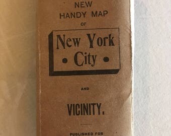 Vintage Rand McNally & Co.'s New Handy Map of New York City -1909