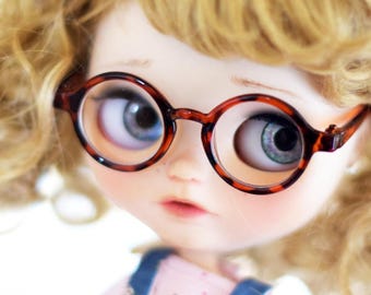 Beautiful retro Brown leopard glasses for Blythe and Neo Blythe Custom