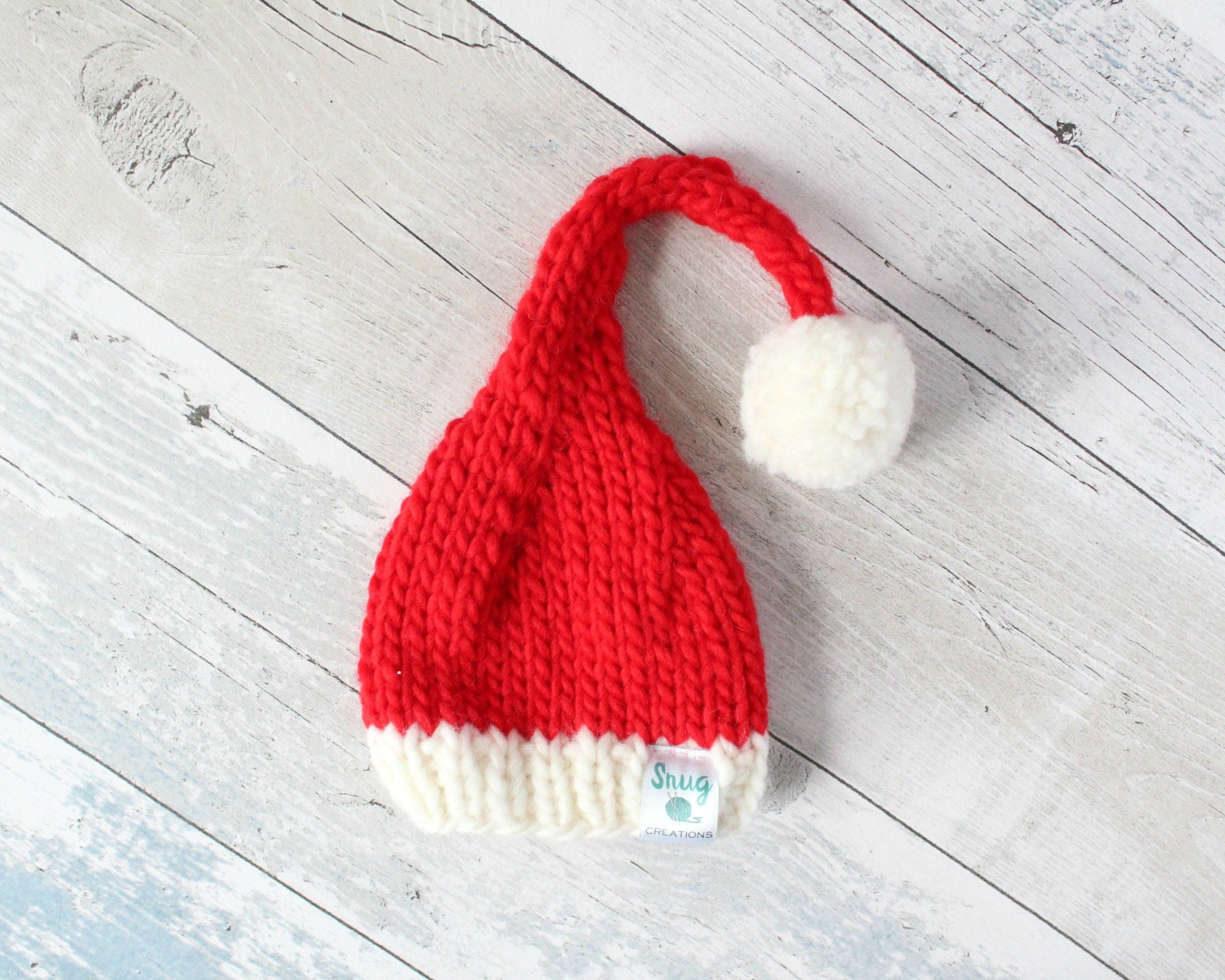 Baby Santa Hat Baby Santa Outfit Infant Santa Hat Knitted