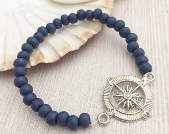 18767 V-Layer O-Neck Bling Bracelet Slve Navy main image 1