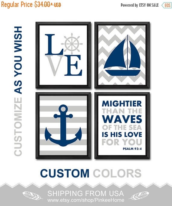 nautical boy nursery bible verse baby gift nautical sailboat