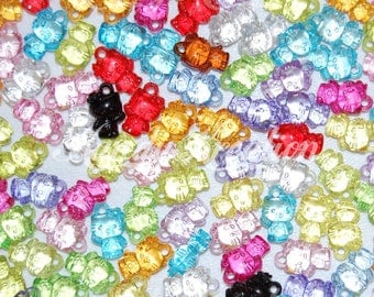 x1O charm mix color 15mm translucent H.Kitty