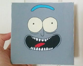 Hand made Rick Painting, Rick and Morty Art, Rick Sanchez Painting, Rick and Morty Decoration, Rick and Morty Poster, Rick and Morty Fan Art
