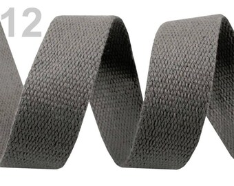 30 mm grey cotton webbing