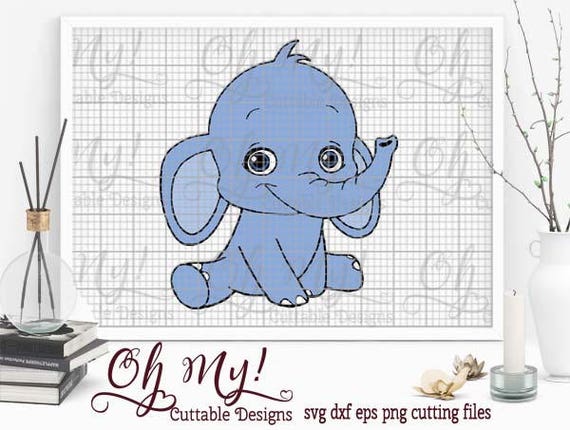 Download Baby Elephant Layered Svg Eps Dxf Png Cutting Files