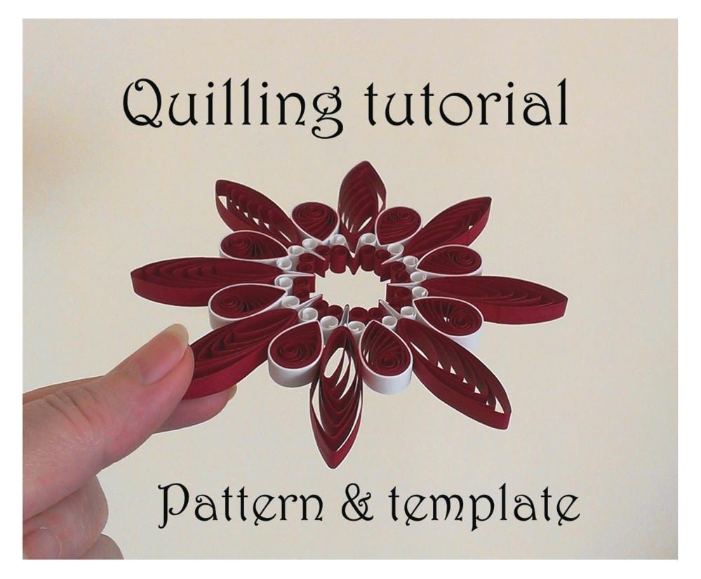 Quilling pattern and printable template paper quilling