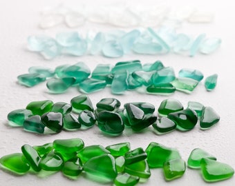 Genuine Sea Glass Mix / 100 pieces / Italian Beach Glass for Jewelry and Mosaic / Natural Sea Glass Supplies for Beach Wedding (sg-0100-5)