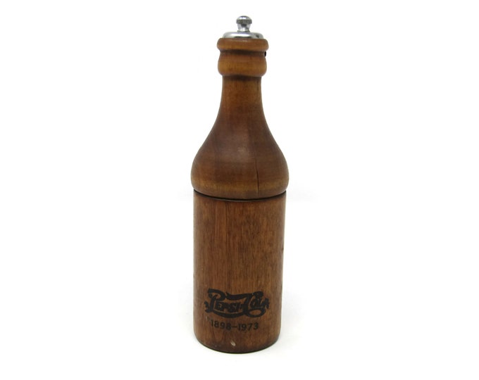 Vintage Salt and Pepper Mill - Pepsi Cola 75th Anniversary Salt and Pepper Mill - Advertising Pepsi 1898-1973