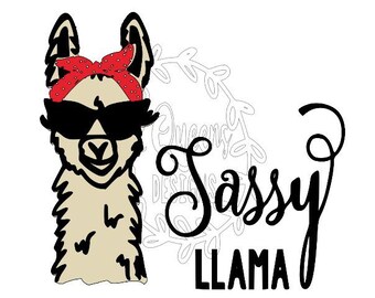 Download Mama llama svg | Etsy