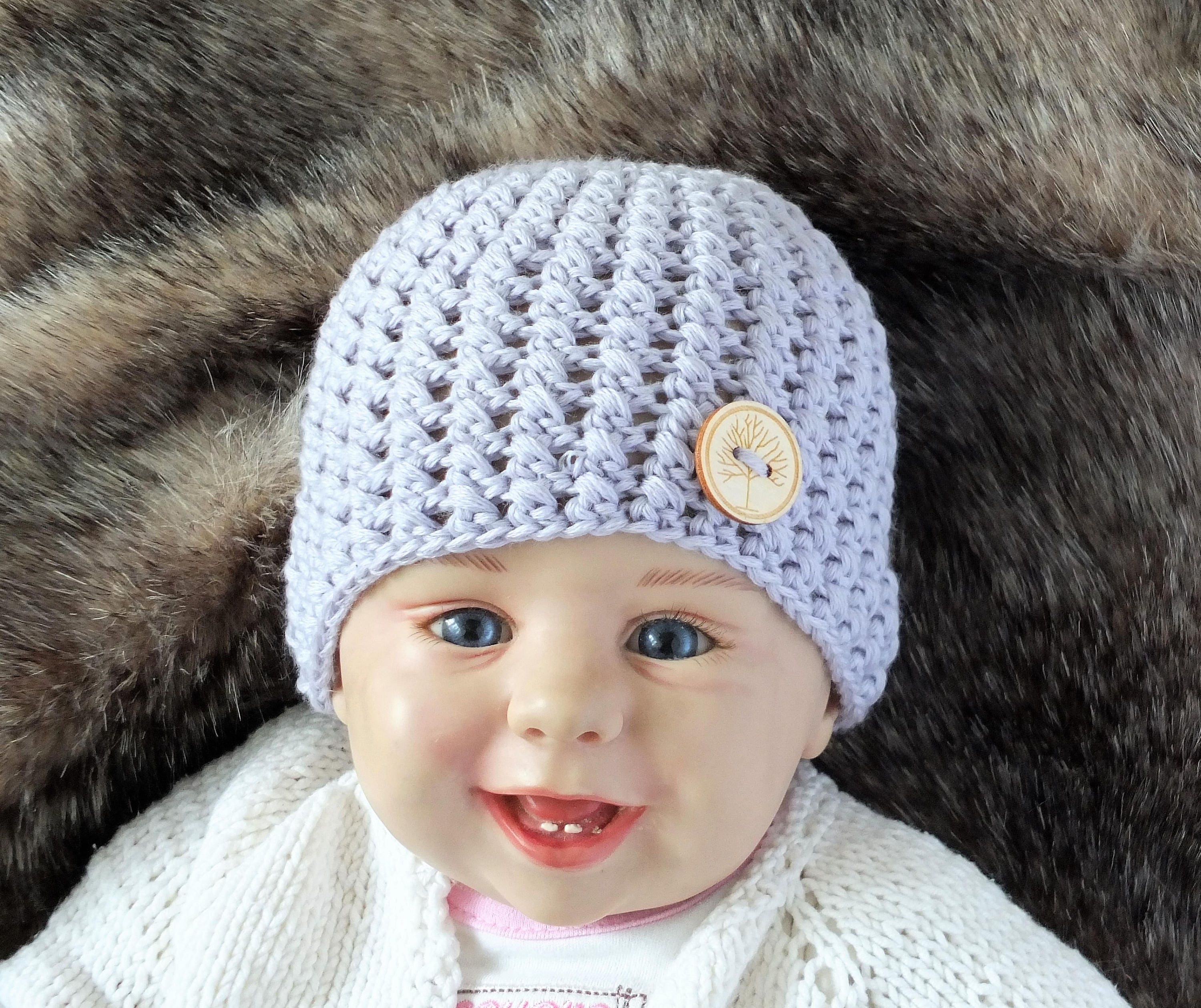 Merino hat Gray baby hat Crochet hat Newborn Hat Baby