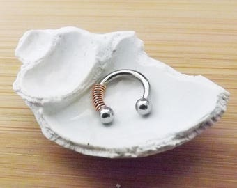 Horseshoe / Rose Gold Wired for Septum & Ear Cartilage / 316L Surgical Steel