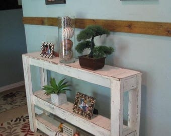 SALE SALE Large Three-Tiered Rustic Console Table