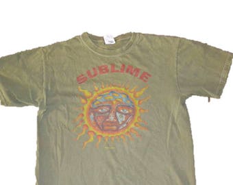Sublime T-shirt | Band t-shirt | Sunshine | Olive Green tee | Vintage Graphic t-shirt Tee Travel Indie M
