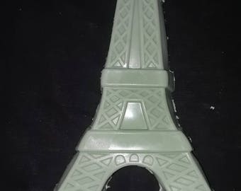 Eiffel tower shaped soap, one half lb of soap available in shea butter, oatmeal or hemp glycerin, goats milk